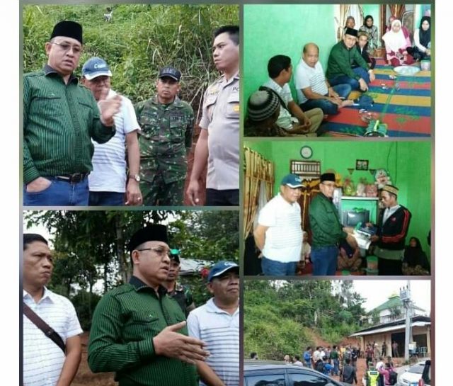 Plt. Bupati Muara Enim saat mengunjungi rumah korban